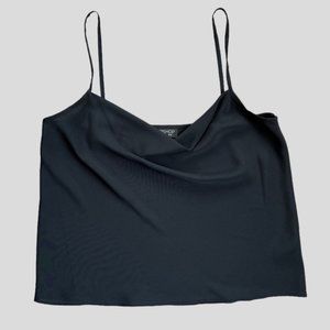 Topshop | Black stappy crape cowl neck camisole tank | size 4